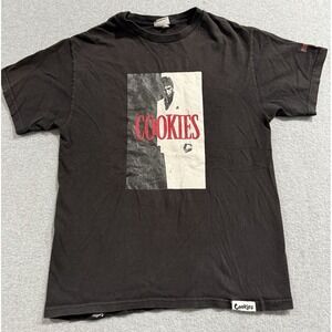 Cookies Scarface Graphic Black T-Shirt Tony Montana Men's Size Medium